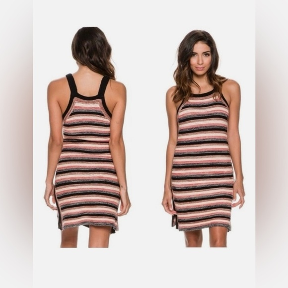 FREE PEOPLE Retro Ruby Crochet Sweater Dress XS - Picture 1 of 13